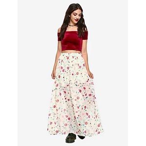 Disney Princess Floral Layered Maxi Skirt